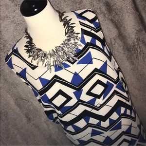 🍀5/$45🍀 Black & Blue Geometric Dress